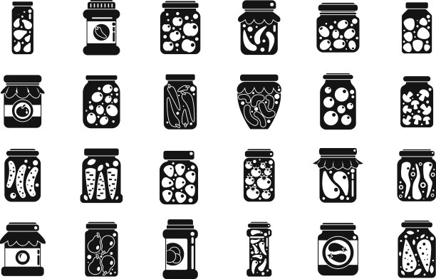 泡菜产品图标设定简单的秋天图片下载