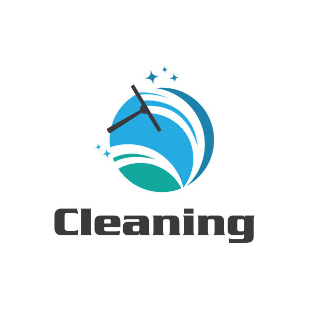 清洁服务标志设计向量图片下载