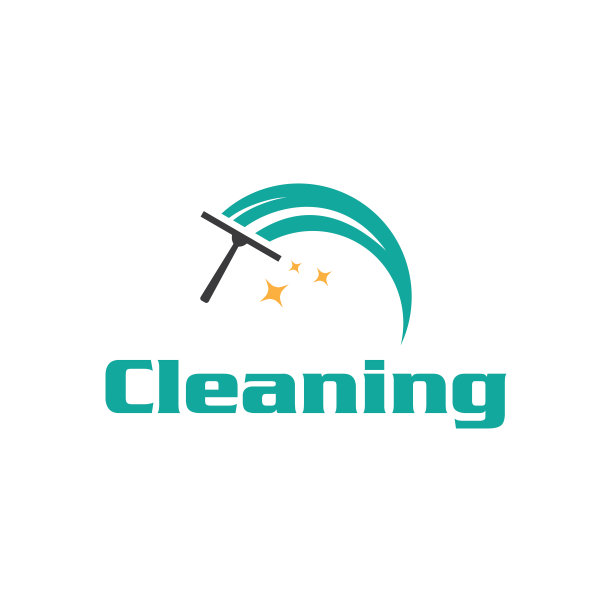 清洁服务标志设计向量图片下载