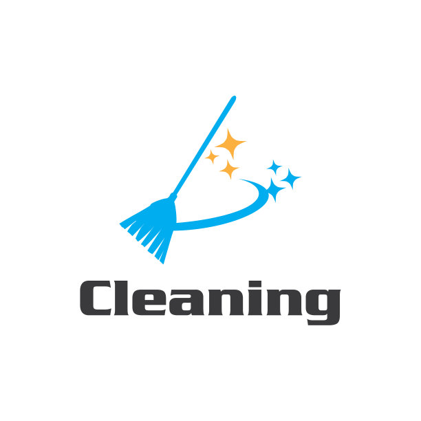 清洁服务标志设计向量图片下载