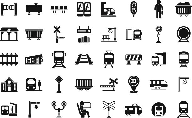 铁路站台图标设置简单图片下载