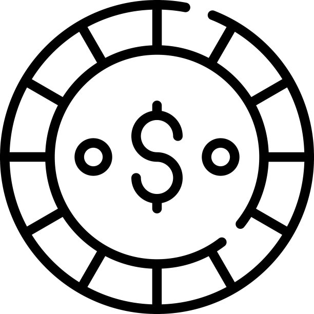 美元硬币线条图标，美国独立日设计图片下载