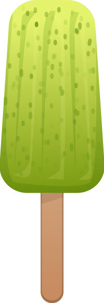 抹茶冰棒图标卡通绿色图片下载