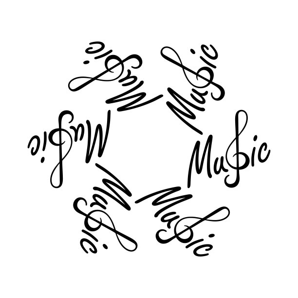 音乐节。手绘圆构图，曼荼罗。矢量图图片下载