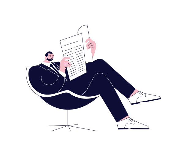 年轻人舒服地坐在椅子上图片下载