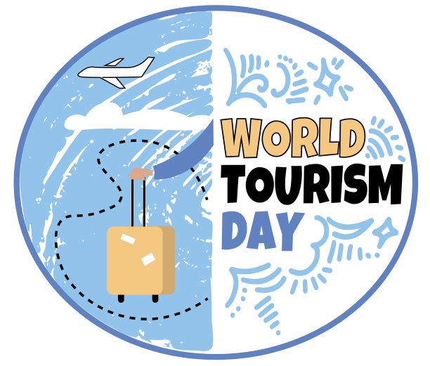 世界旅游日。世界旅游日。旅行手提箱概念图片下载