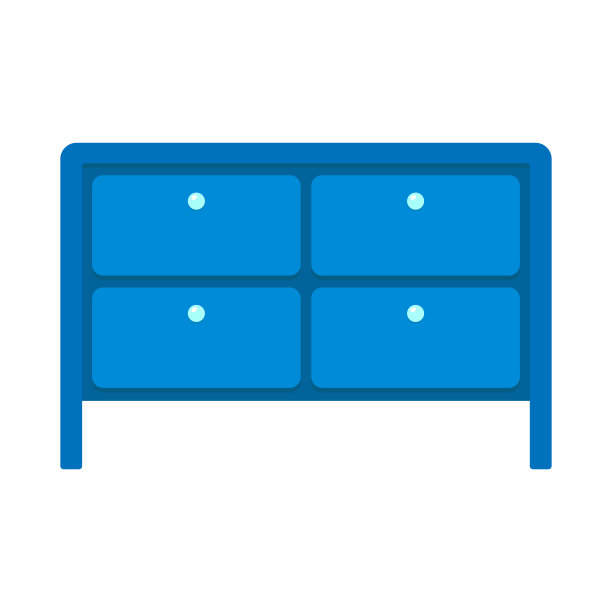 五斗橱图标。床边的桌子上。彩色剪影。前视图。矢量简单的平面图形插图。孤立的物体在白色背景上。隔离。图片下载