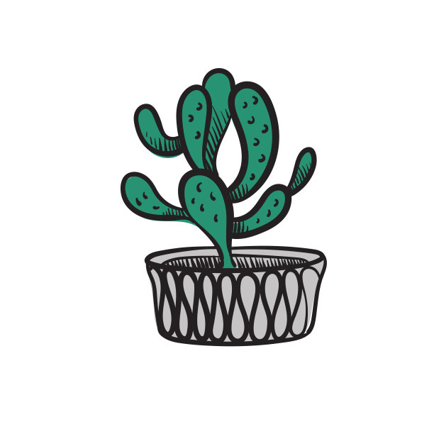 家居装饰和家具项目。矢量草图与颜色填充。图片下载