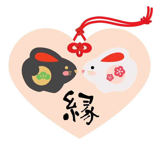 兔年兔还愿碑和日文信。图片下载