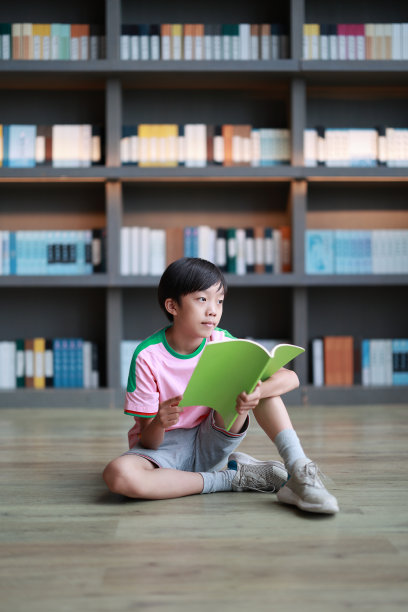 男孩正在读书图片下载