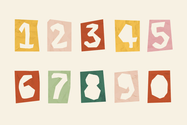 数字涂鸦排版字体集图片下载