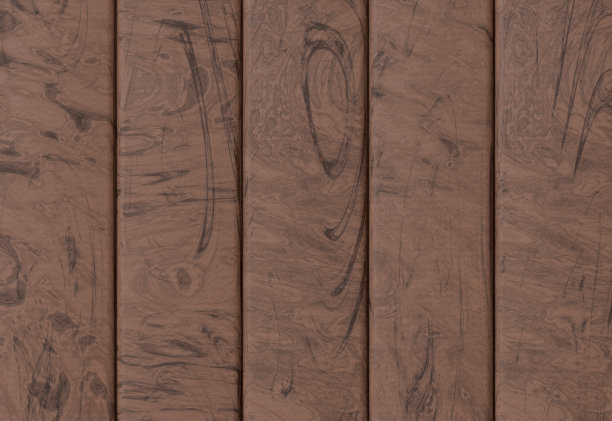 木制桌子与圆角的边缘产品植入。深色的木质纹理，带有古老的自然图案。3 d渲染插图。图片下载