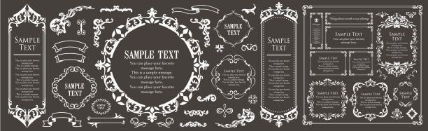 豪华名片设计。古董装饰设计。优雅的边缘模式。图片下载