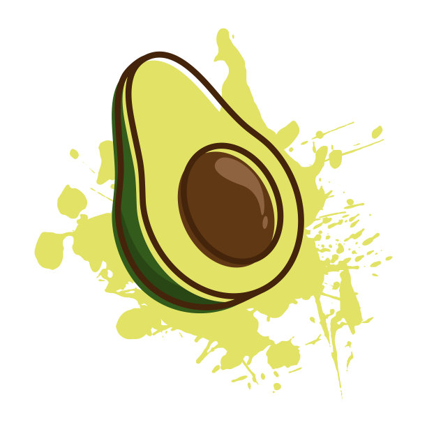 抽象美味的牛油果夏日异域水果图片下载