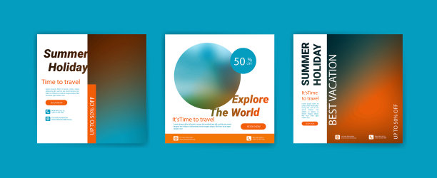 社交媒体发布最佳旅行模板图片下载