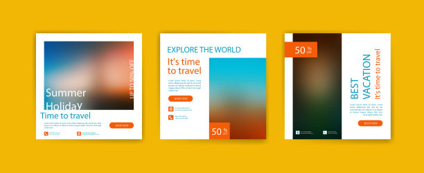 社交媒体发布最佳旅行模板图片下载