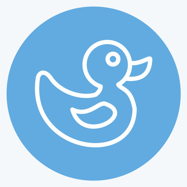 图标鸭子玩具适合儿童象征蓝色的眼睛图片下载