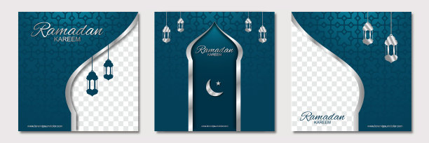 套斋月广场横幅模板设计与图片下载