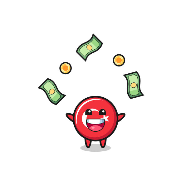 土耳其国旗接钱落下图片下载