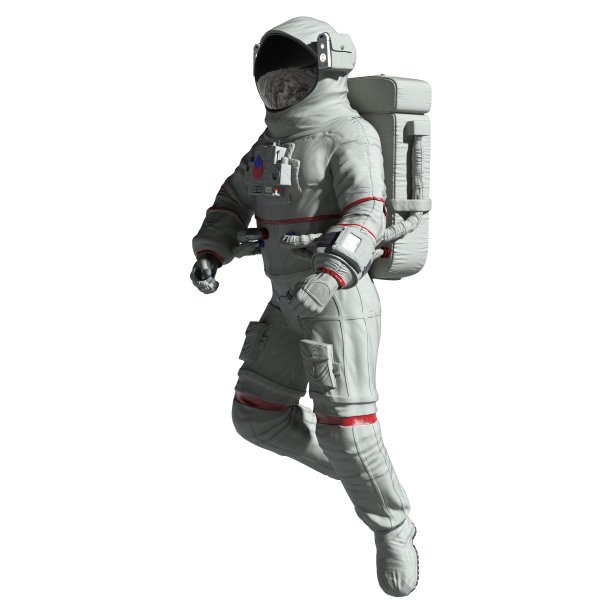 宇航员3d插图孤立在白色背景图片下载