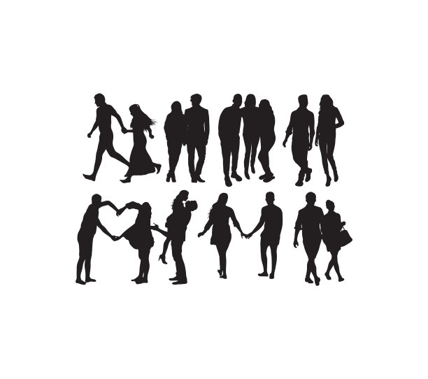 两人轮廓图片下载