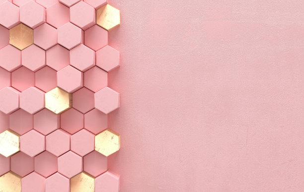 六角抽象背景。现代蜂窝蜂窝三维六边形面板。瓷砖。3 d纹理。室内壁纸设计的几何背景图片下载