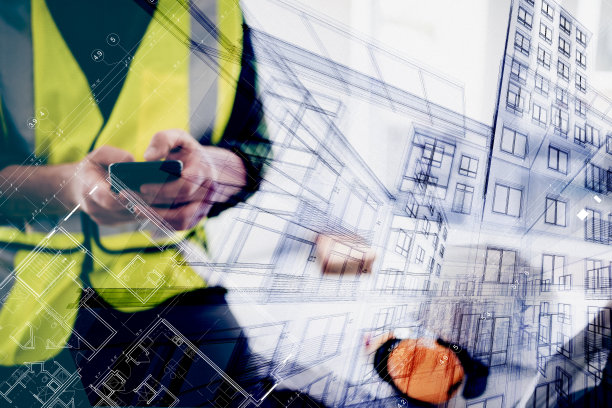 建筑承包商用手机管理建筑工地图片下载