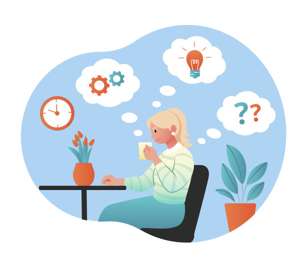 在家思考的女人图片下载