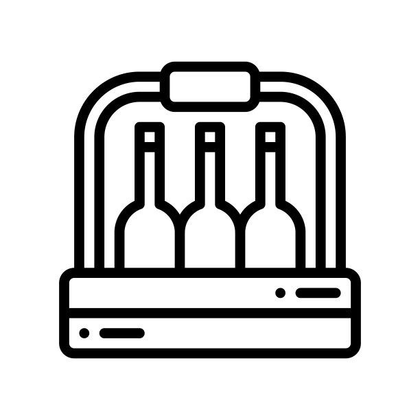 啤酒盒子线条风格图标图片下载
