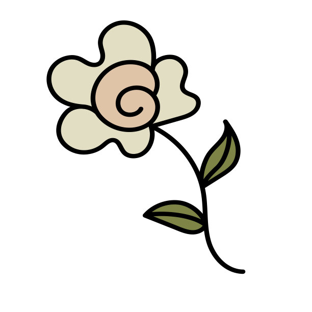 绿色涂鸦风格的玫瑰特写图片下载