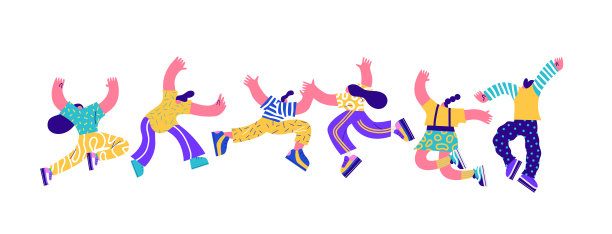 大朋友们聚在一起互相击掌图片下载