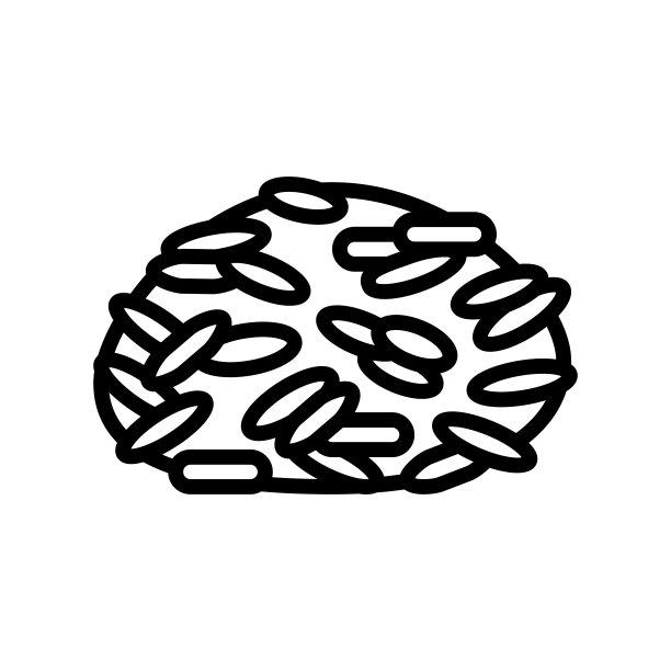 印度香米颜色图标矢量插图图片下载