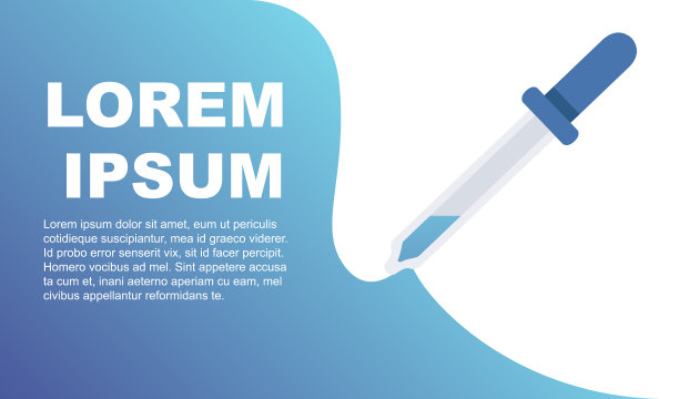 带蓝色液体的实验室透明移液管图片下载