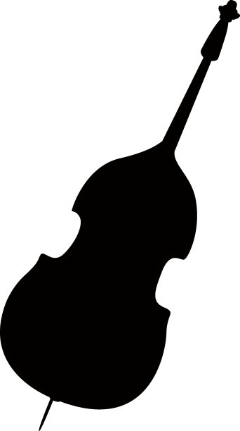 双低音半平面颜色矢量对象的剪影图片下载