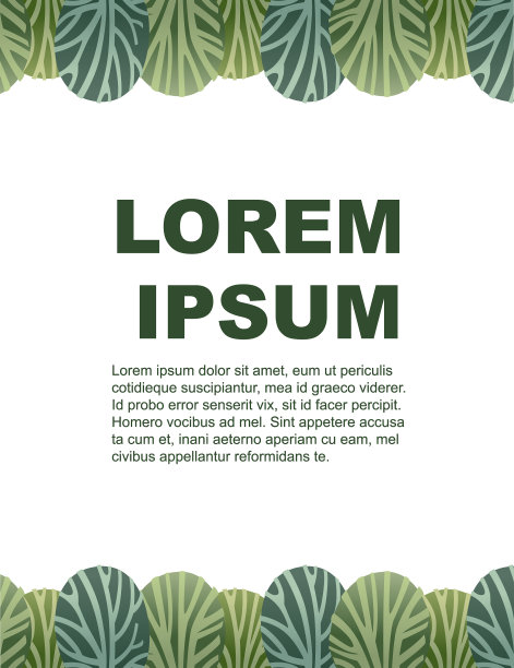 绿色的草地和灌木现代树叶设计图片下载