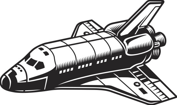 复古的未来宇宙飞船概念图片下载