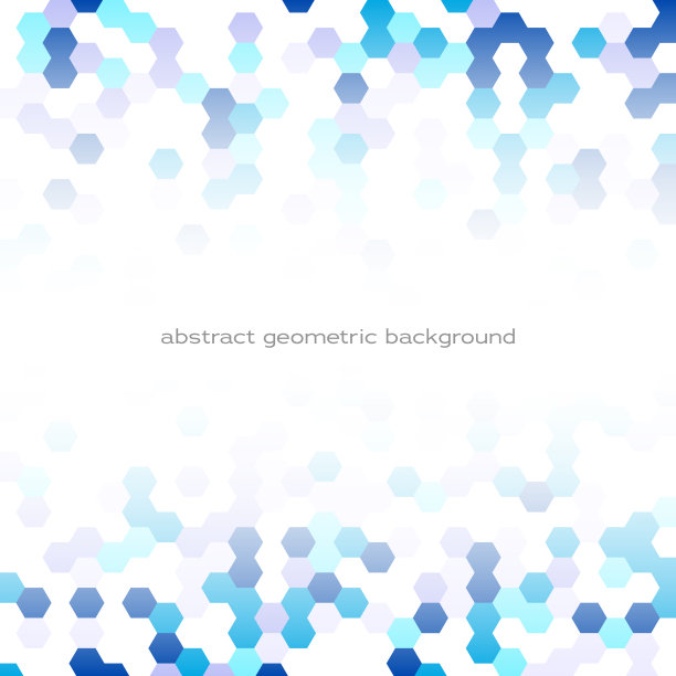 蓝色六边形构成的抽象几何背景。设计模板的小册子，封面，横幅，海报，传单。图片下载