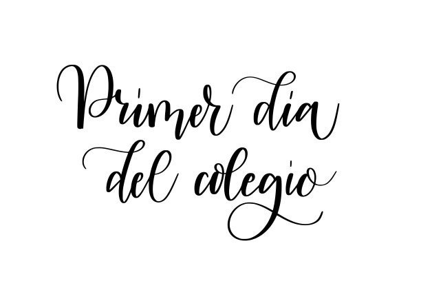 第一天学西班牙语。回到学校可爱的书法海报和贺卡图片下载