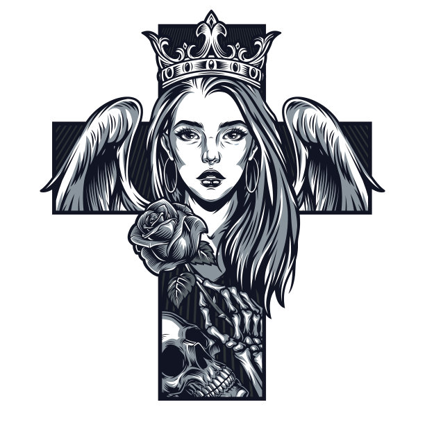 墨西哥女孩的十字形概念图片下载