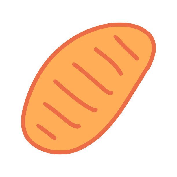 面包手绘矢量图标图标卡通涂鸦风格图片下载