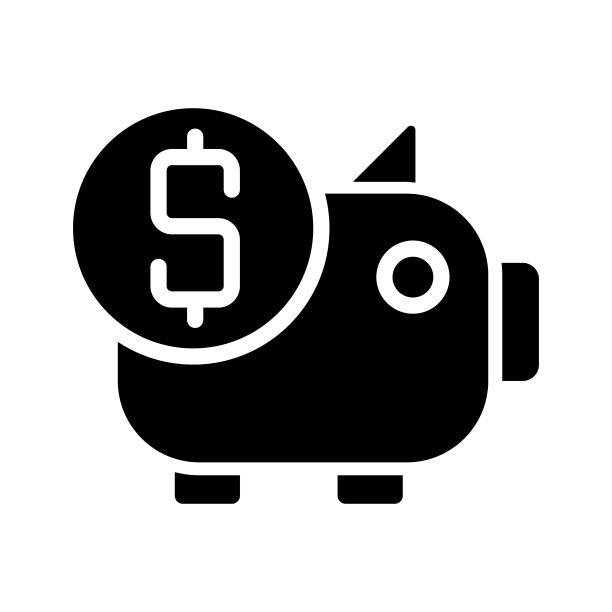 黑色储蓄罐glyph图标图片下载