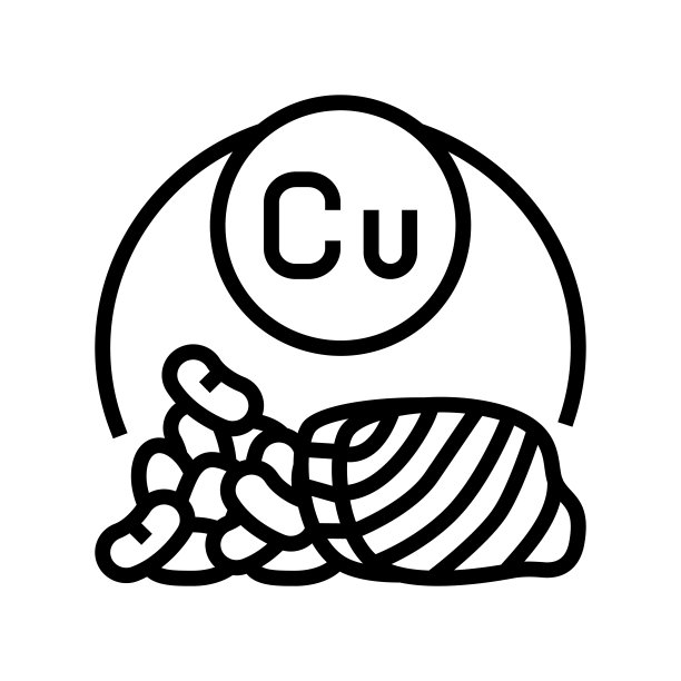 铜健康维生素线图标矢量插图图片下载