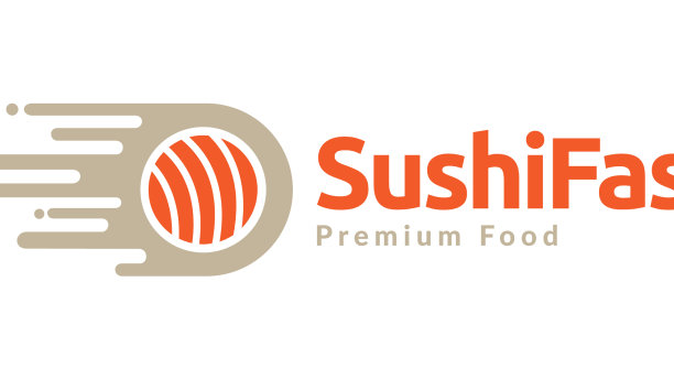 速食寿司鱼标志设计图形符号图片下载