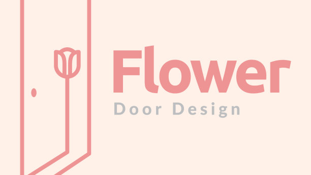 门开有玫瑰花标图案设计图片下载