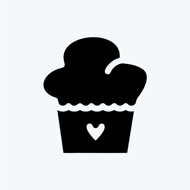 图标松饼适合烘焙标志字形图片下载