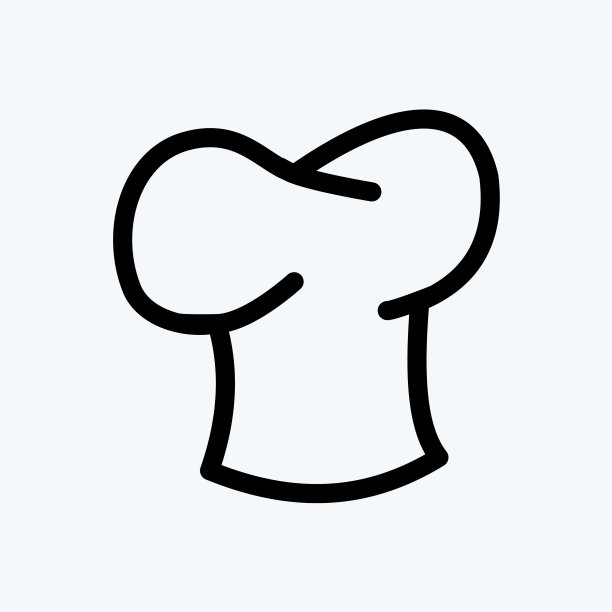 图标帽适合烘焙符号线风格图片下载