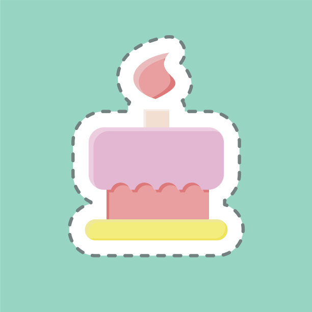 贴纸线切生日蛋糕适合图片下载