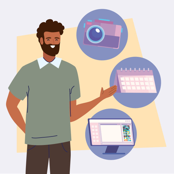 胡须男设计师图片下载