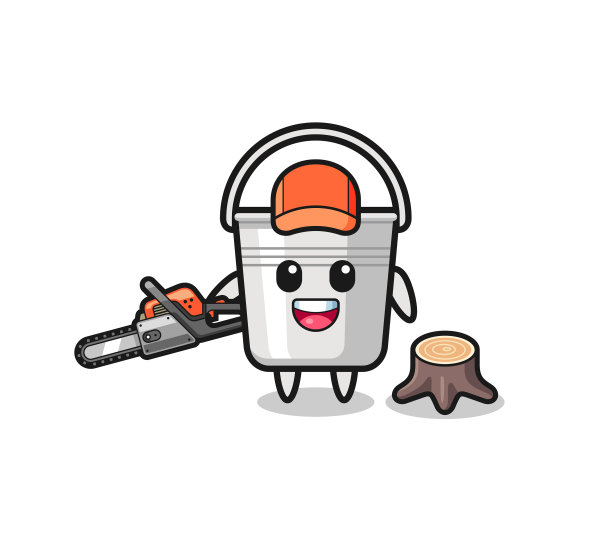 伐木工字捧着一个金属桶图片下载