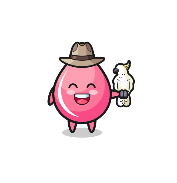 草莓汁滴动物园管理员吉祥物图片下载
